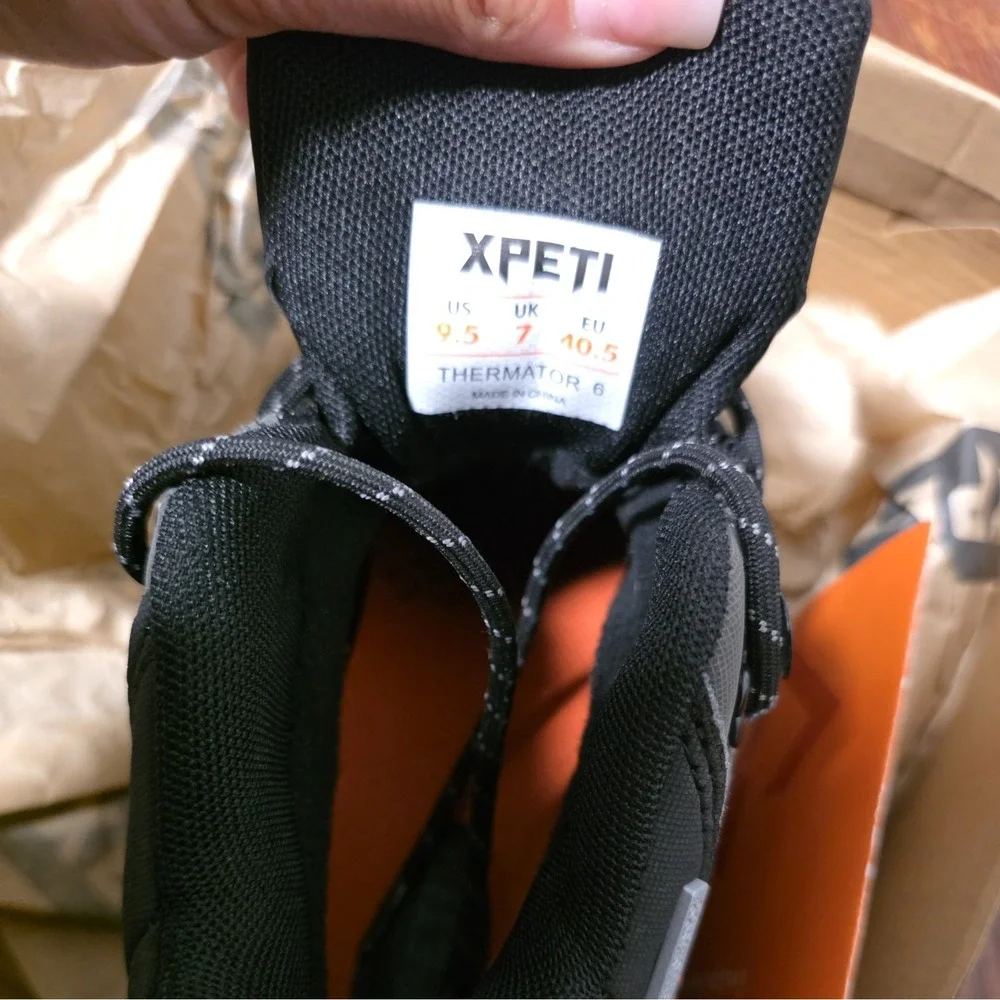 XPETI Thermator 6 Boots Women's Sz 9.5 High-Top Waterproof Outdoor Hiking Black